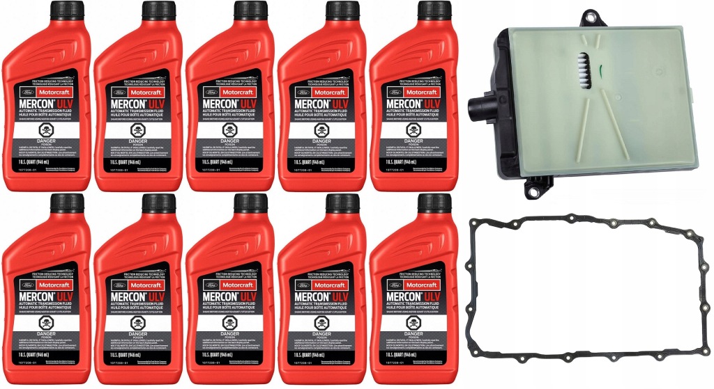 фото №1, Mercon ulv + фильтр +прокладка коробки 10l60 camaro