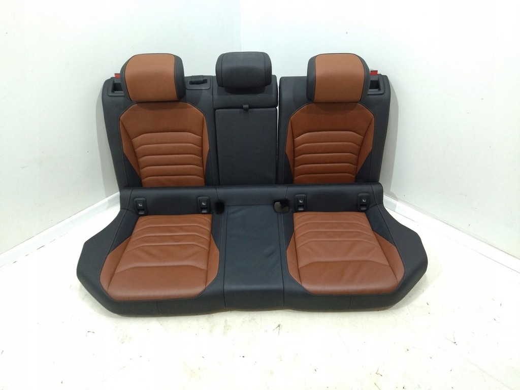 фото №14, Оббивка сидіння заднє сидіння коричнева шкіра ergo обігрів масаж vw arteon 2019+