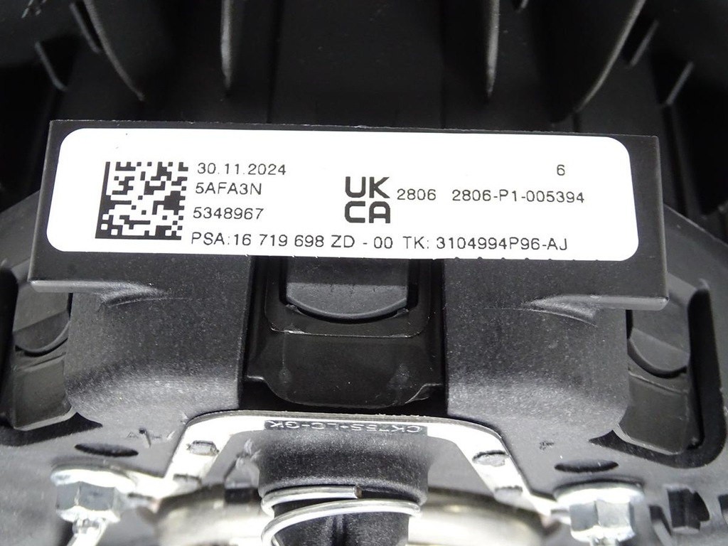 фото №9, Подушка повітряна подушка безпеки водія citroen ds3 ii 2 2009-2014 - 16719698