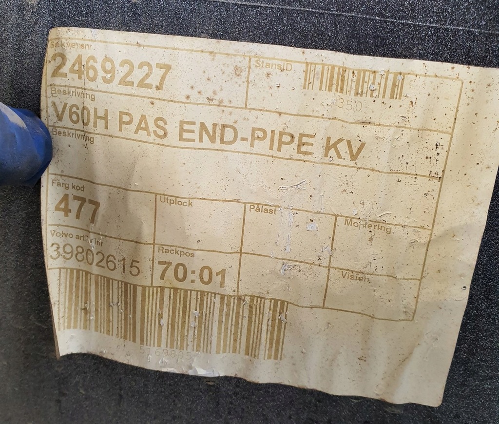 фото №12, Бампер задняя задний 477 pod pdc volvo v60 i 32165263