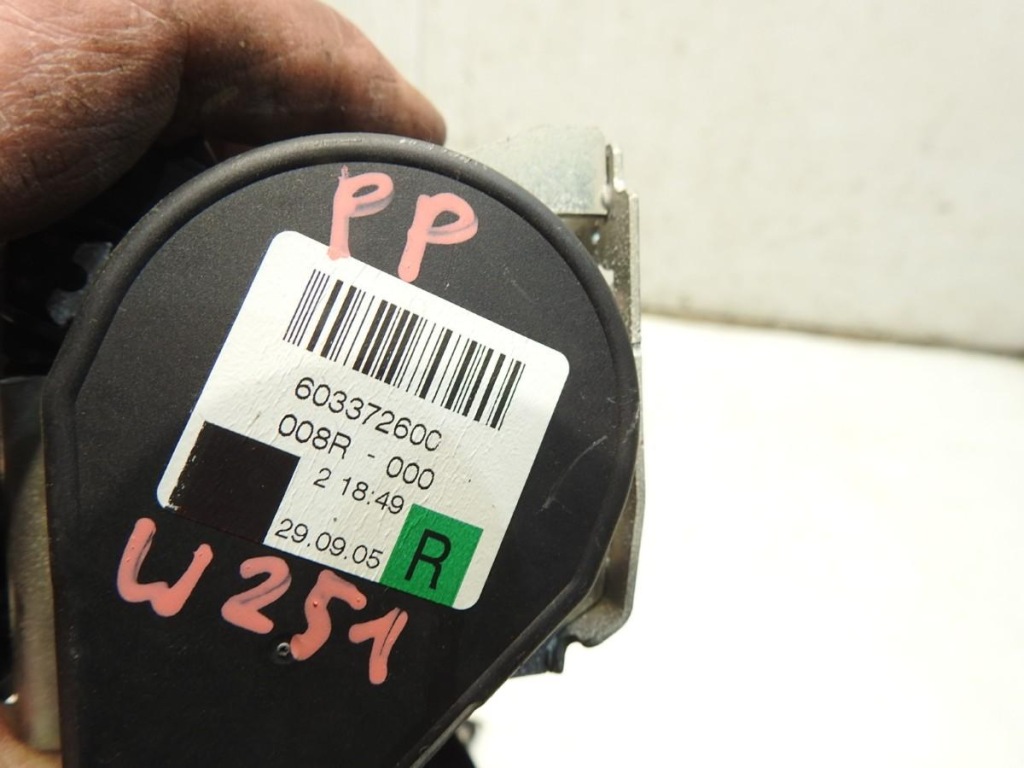 фото №2, Pas безопасности натяжитель правый перед mercedes r w251 60337260c