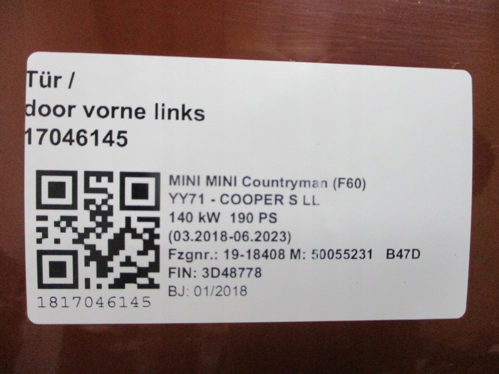 фото №12, Двері праве передні mini countryman f60