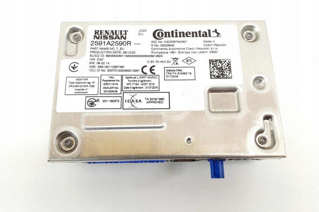 фото №3, Модуль блютуз renault zoe bfm_ 2591a2590r electric 2021
