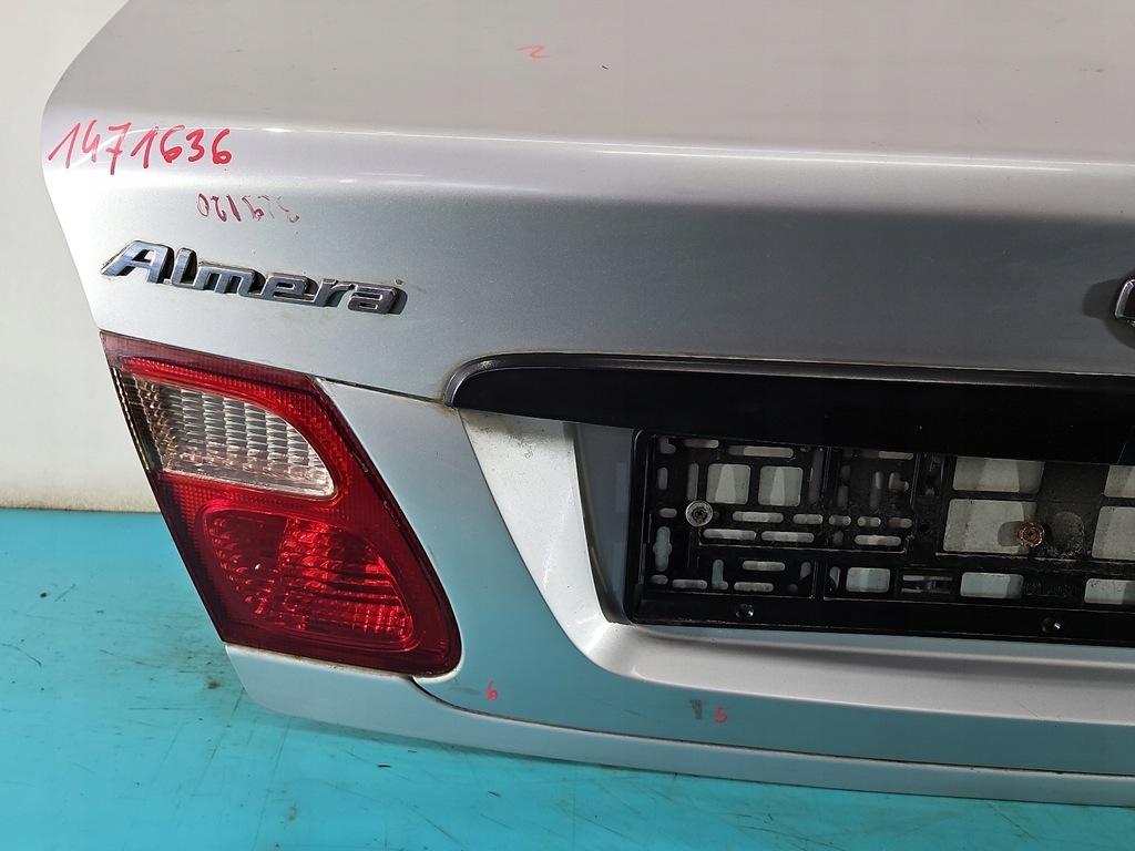 фото №9, Кришка багажника багажника задня nissan almera n16 sedan 4d сріблястий