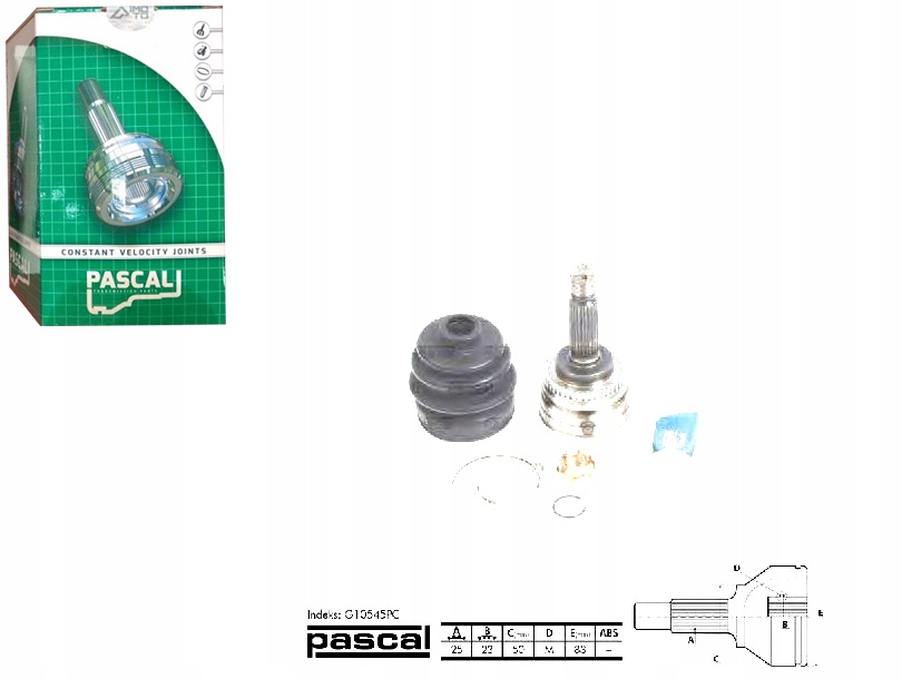 Купити Набір шарнір привідного pascal kmb637 151471