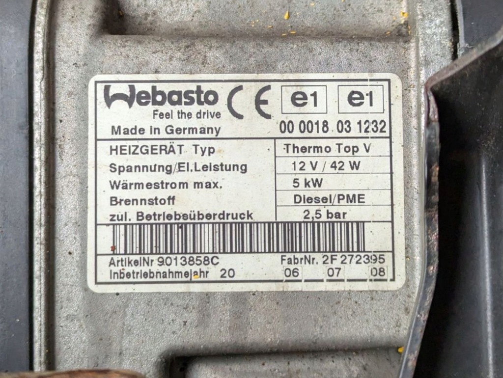 фото №8, Обогреватель стояночный webasto volkswagen touran 2006 1k0815065af