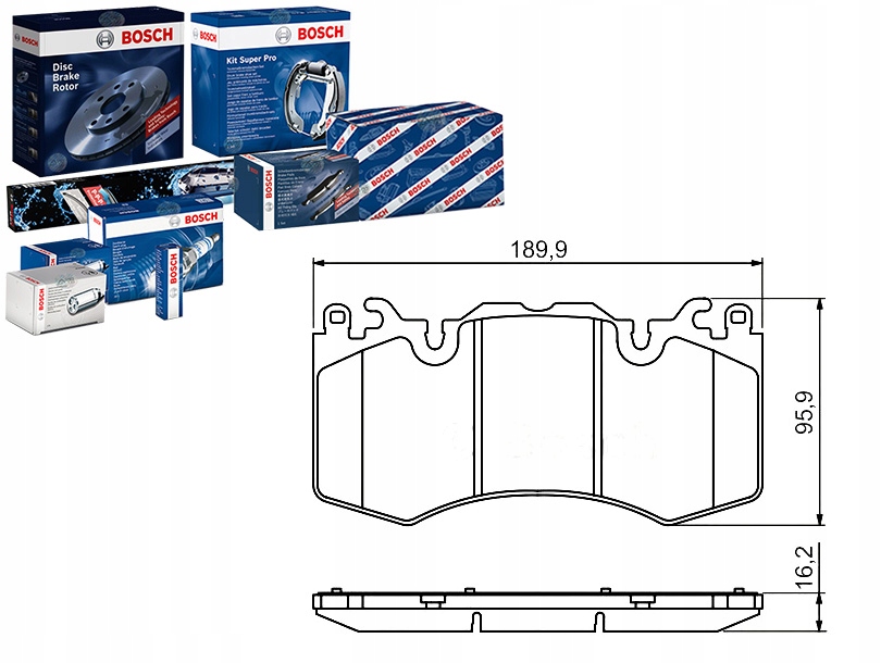 фото №1, Комплект гальмівних колодок гальмівних bosch lr064181 lro1668