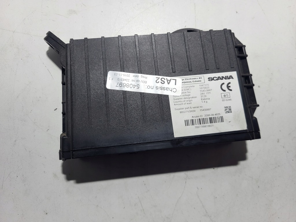 фото №2, Блок управления модуль замка las2 scania r 2246313