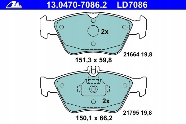 фото №1, Тормозные колодки ham. перед mercedes c-klasa 93- e-klasa 95-