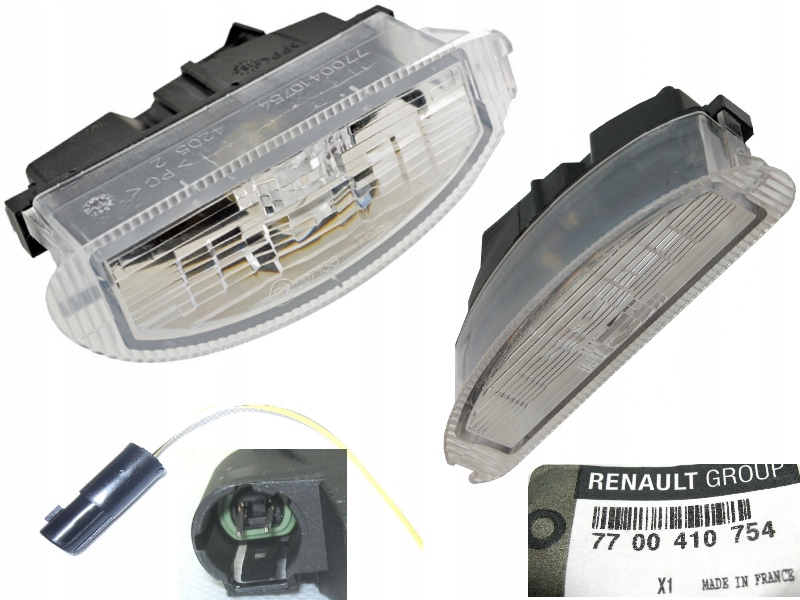 фото №1, Renault clio ii лампа колодка номерного знака оригінал оригінальний номер