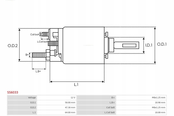 фото №9, As-pl ss6033 выключатель электромагнитный, стартер