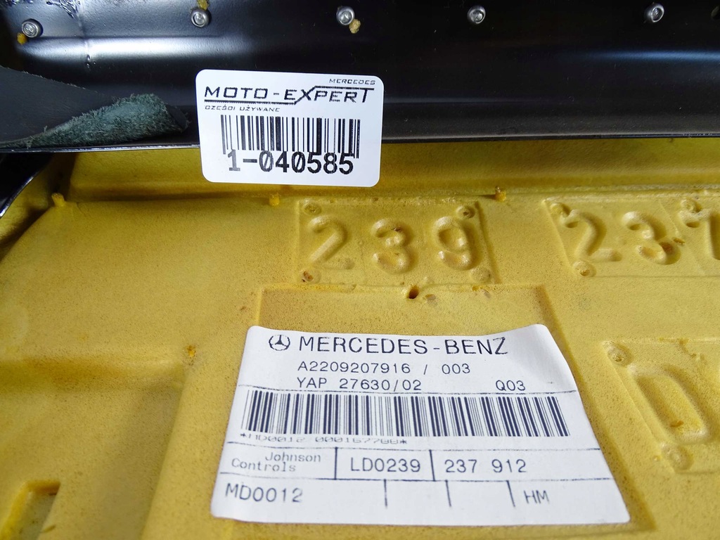 фото №9, Mercedes s w220 lift заднє сидіння спинка правий задня