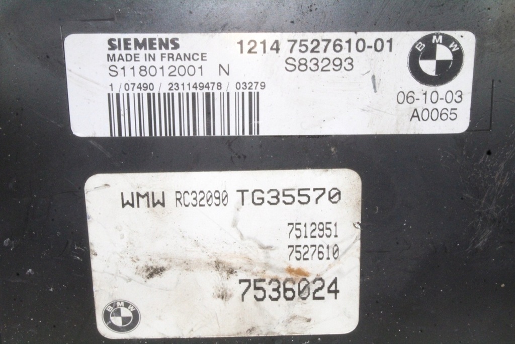 фото №3, Бортовой компьютер двигателя mini cooper r50, r53 7527610 1.4l бензиновый 55kw 2006