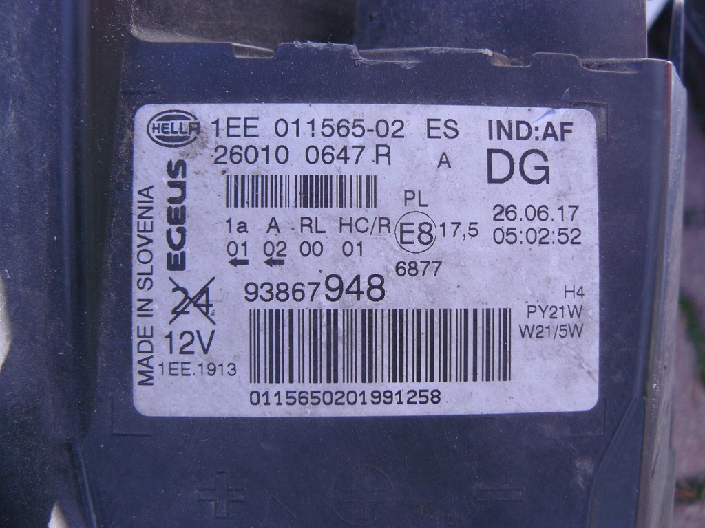 фото №10, Renault trafic iii vivaro лампа передня права