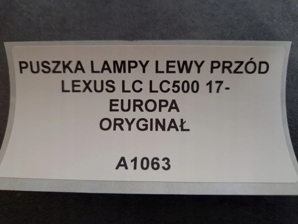 фото №8, Корпус лампы левый перед lexus lc lc500 17- оригинал