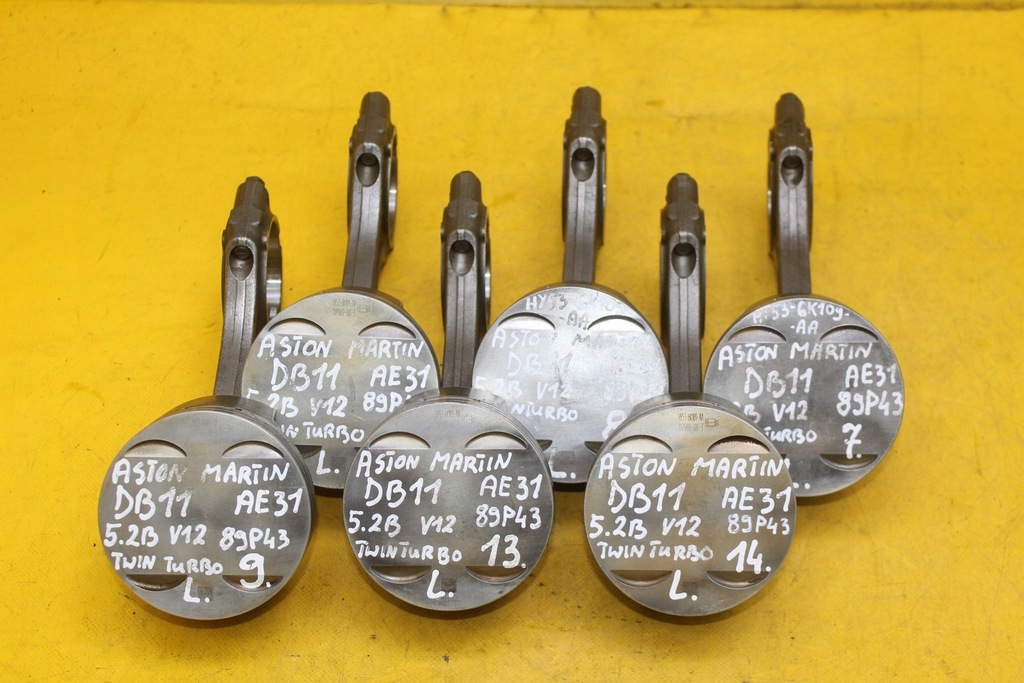 фото №11, Поршень шатун aston martin 5.2 b v12 twin turbo db11 hy53-6k109-aa 89p43