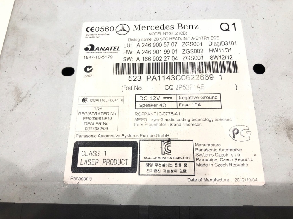 фото №5, Радіо mercedes w246 a2469005707 11-18 тюнер