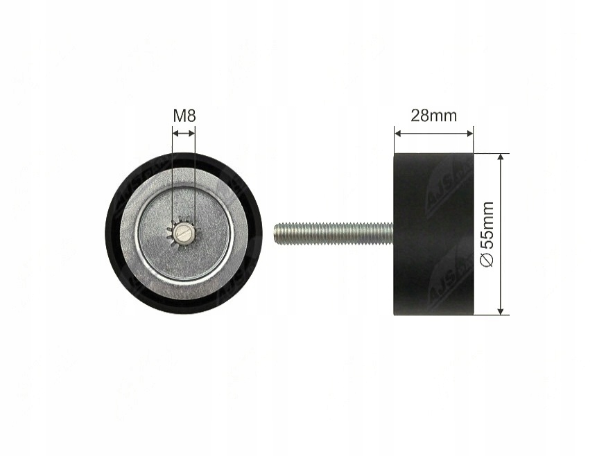 Купить Ролик натяжителя, ремень клиновой многоручьевой nty rnk-pl-030