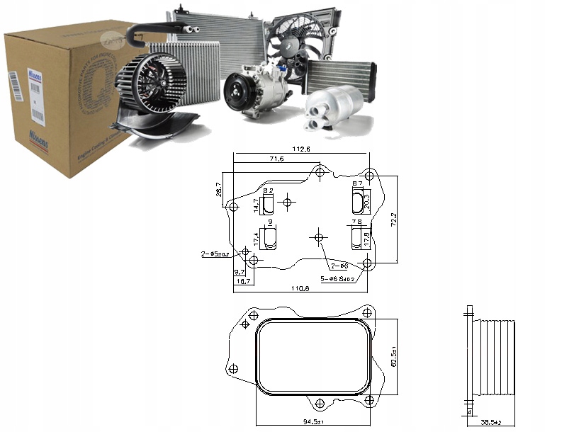 фото №1, Радиатор масла ford ecosport focus iv kuga iii puma tourneo connect