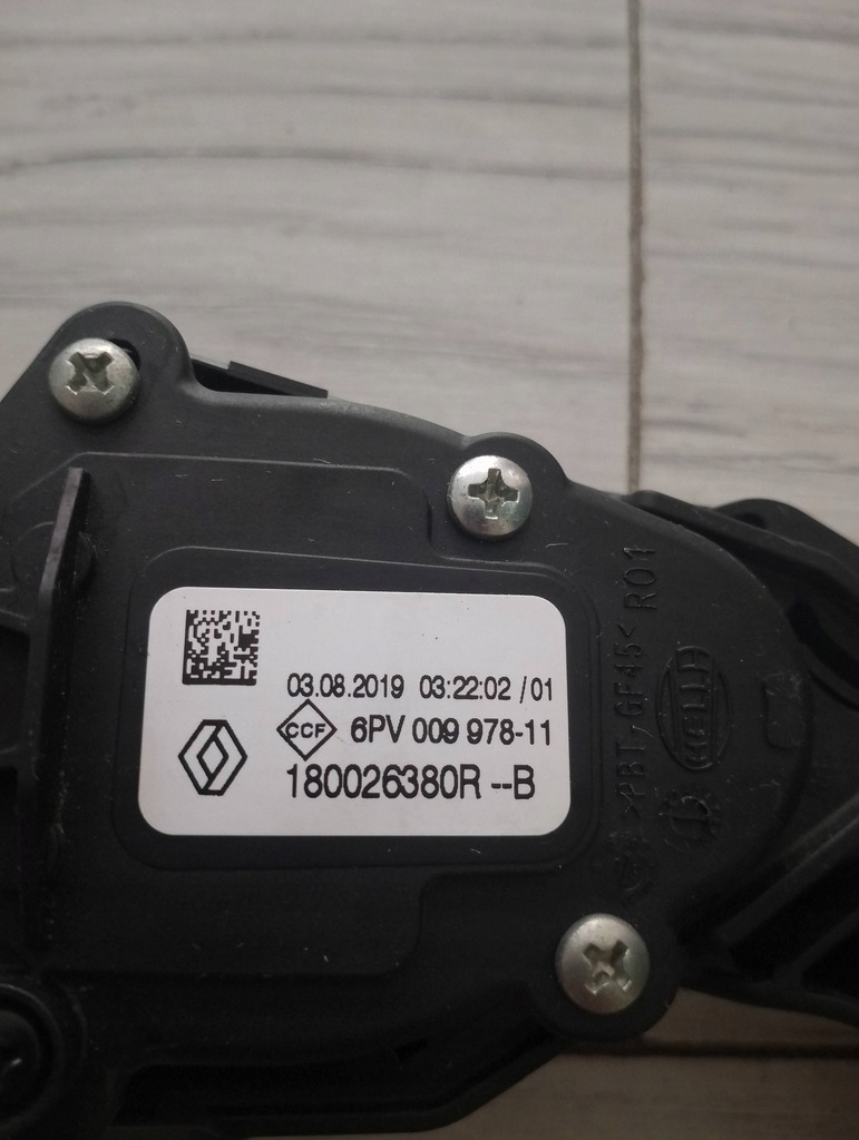 фото №3, Педаль газу renault captur clio iv lift 1.2tce 180026380r