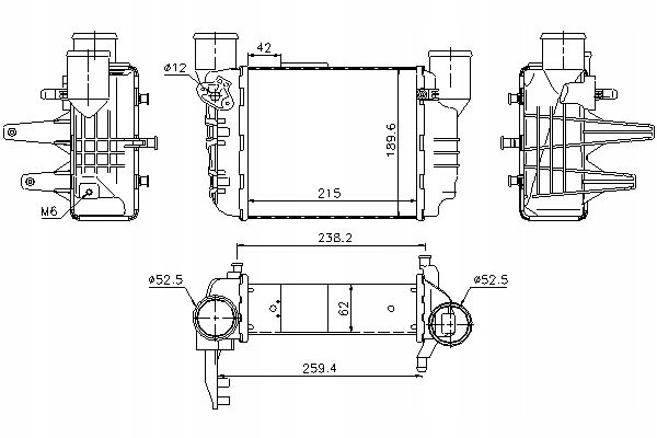 Nissens интеркулер audi a4 1.8 t 8e2. b6 Цена