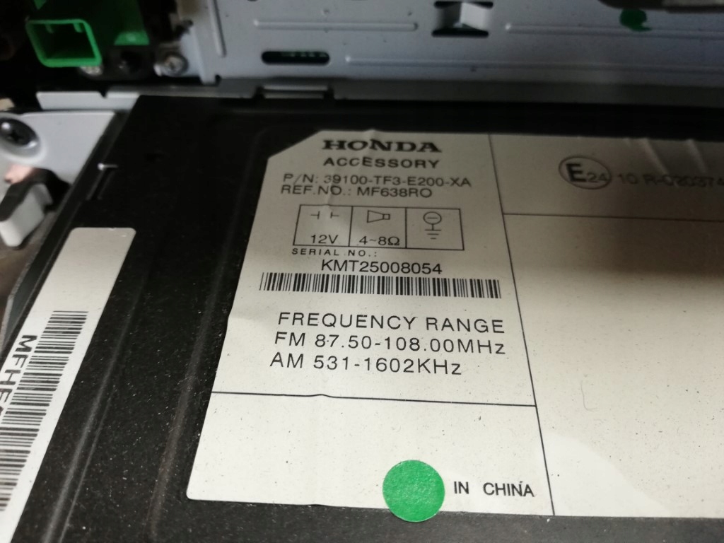 фото №13, Honda jazz iii радио заводской cd 39100tf3e200xa