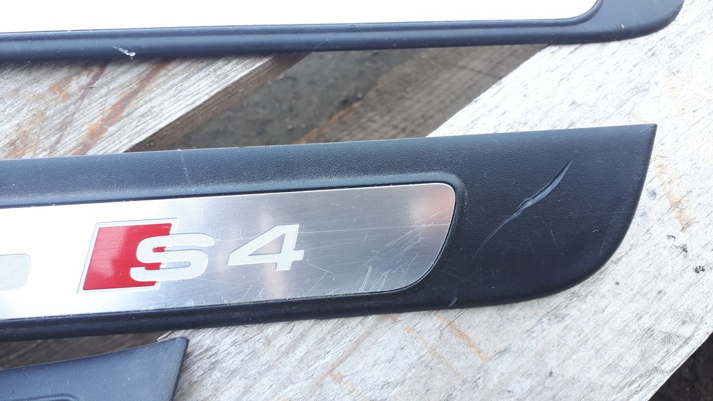 фото №6, S4 b8 lift a4 накладки пороговые sline na пороги