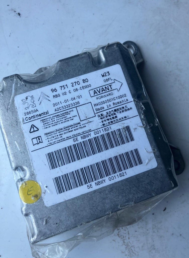 фото №1, Датчик подушка безопасности peugeot 508 9675127080