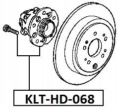 фото №3, Ступица колеса задняя honda odyssey 04- /+abs/