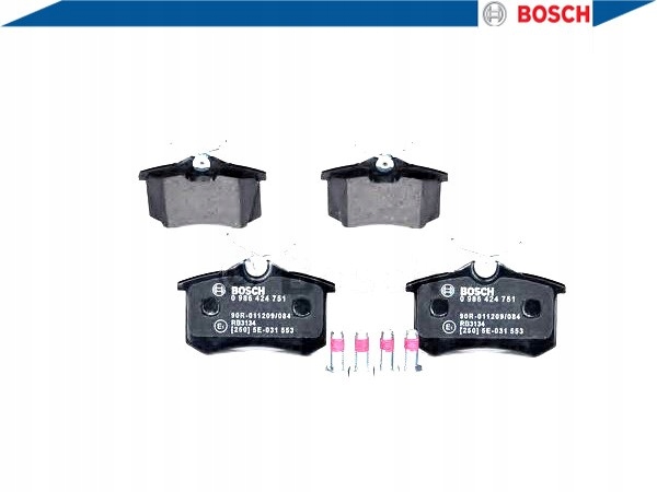 фото №4, Гальмівні колодки гальмівні vw задня golf vento bosch