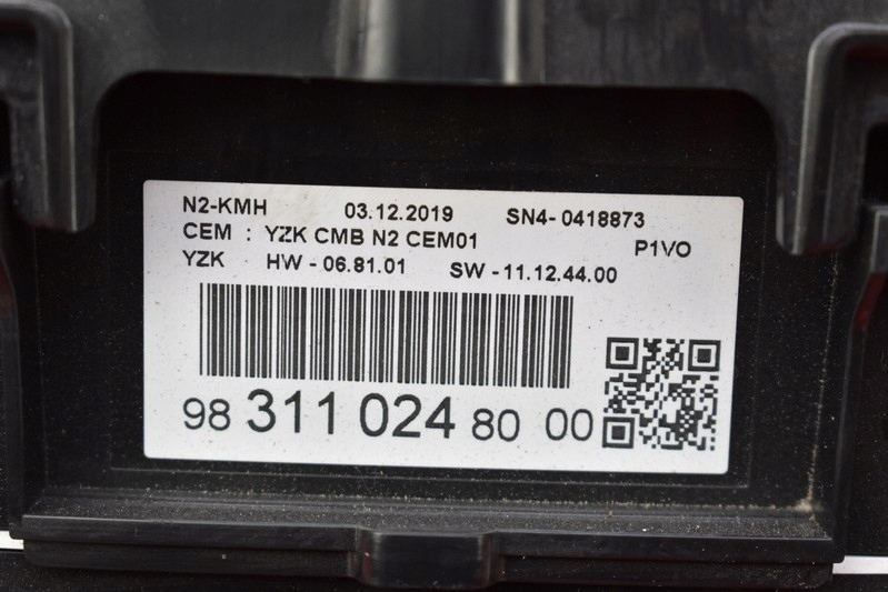 фото №8, Лічильник прилади eu 9831102480 opel combo e 1.5 bluehdi 102 km 18-21