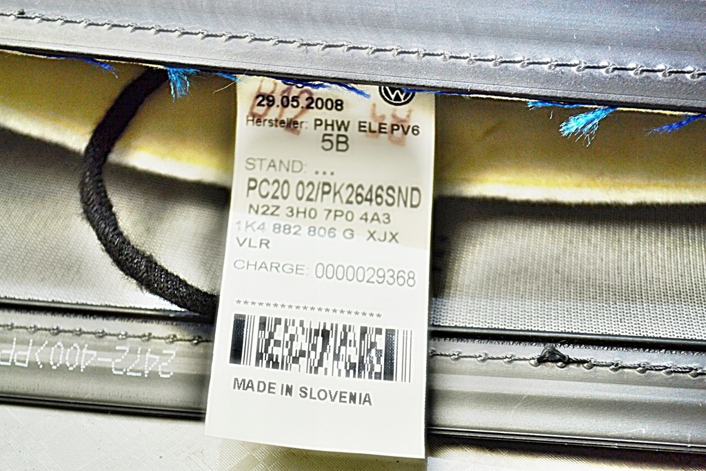 фото №10, Vw golf обшивка оббивка оббивка спинка сидіння 1k4882806g 1k0963557af