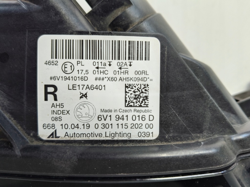 Купить Фара правый  фара skoda fabia 3 3 6v 6v0 18- рестайлинг  led