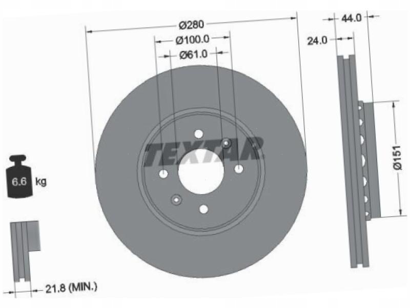 фото №2, Тормозные диски перед renault captur i 1.2-1.5 13-