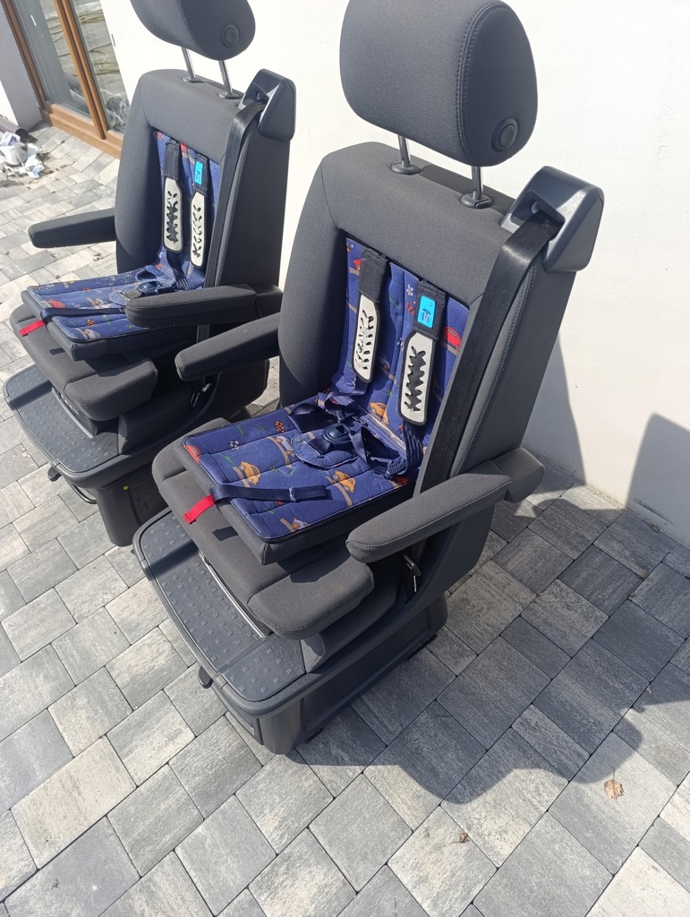 фото №7, Vw t5 t6 multivan сиденья поворотные второй/третий ряд антрацит с детское кресло