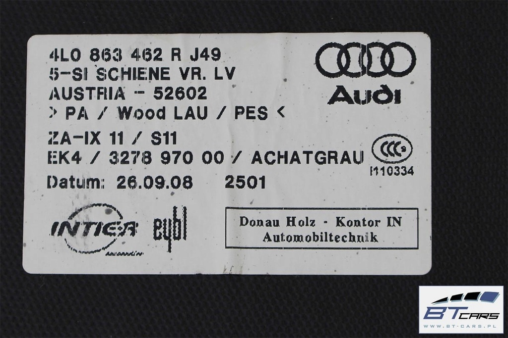 фото №11, Audi q7 обшивка + килимок + pas багажника 4l0863879 4l0863880 4l0863462 4l0864