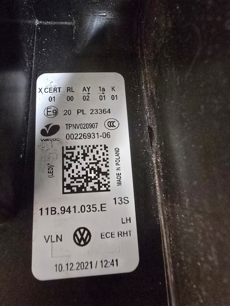 фото №14, Vw id.4 id4 19- лампа фара лівий перед full led iq.light 11b941035e