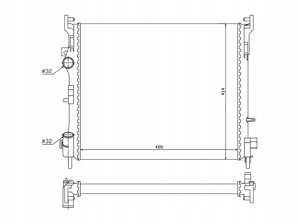 фото №1, Renault clio 2004-2005 радиатор 8200245596