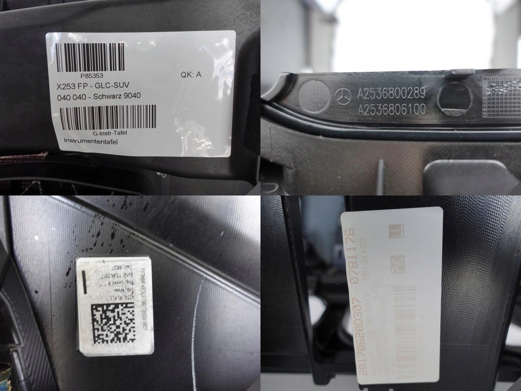 фото №11, Mercedes glc x253 15- консоль приборная панель кожа коричневый org