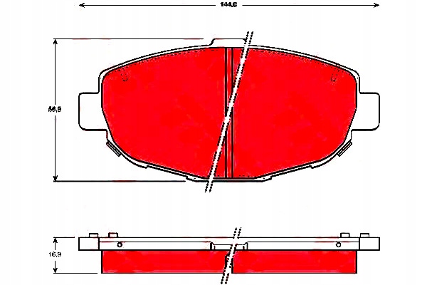 фото №1, Trw тормозные колодки тормозные lexus gs 300 jzs147_ jzs14