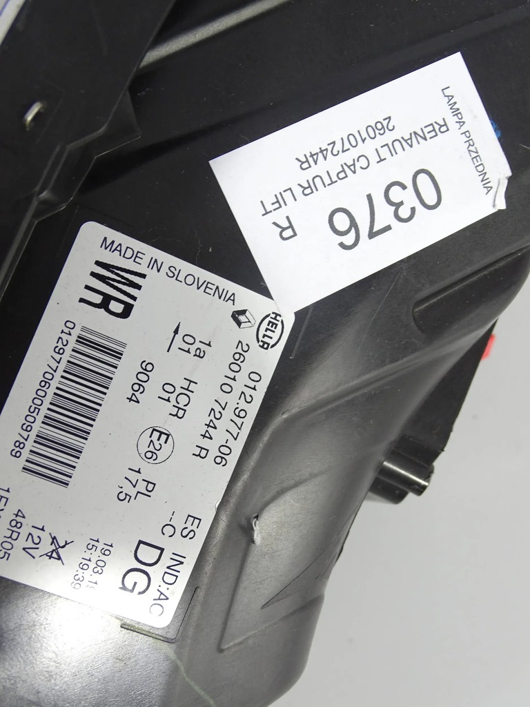 фото №8, Лампа перед правая renault captur lift 17- 260107244r