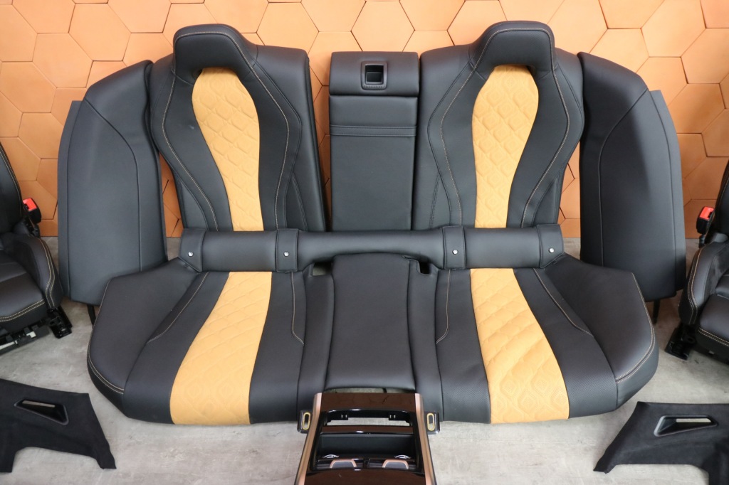 фото №7, Bmw m8 f93 g16 салон сидіння заднє сидіння обшивки вентиляція підігрів midrand beż