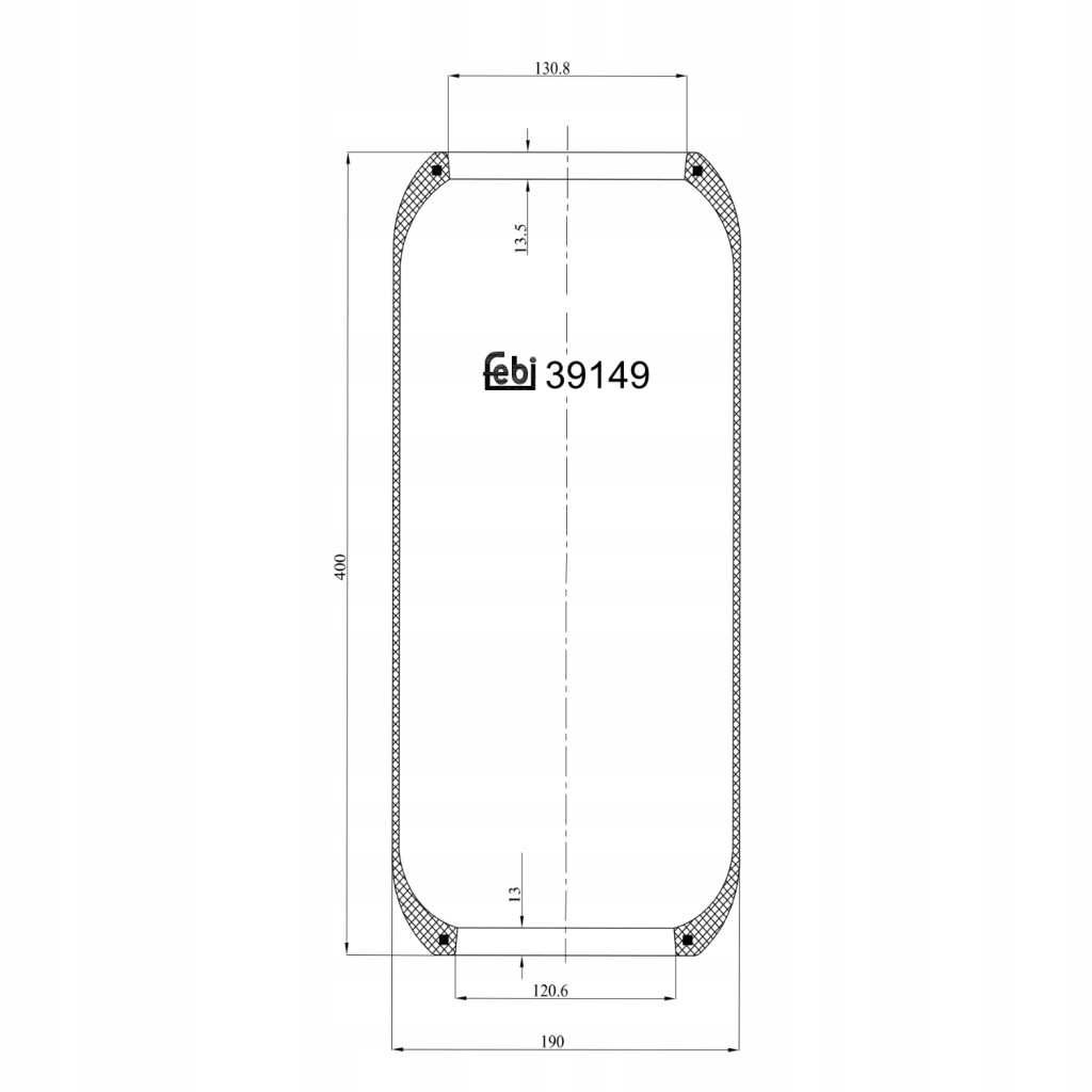 фото №1, Пневмоподушка подвеска пневматический febi 39149