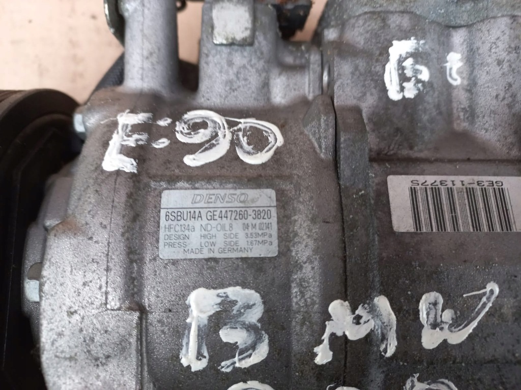 фото №6, Bmw e90 2.0d компресор кондиціонера ge447260-3820