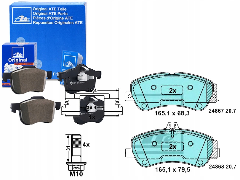 фото №1, Ate гальмівні колодки гальмівні керамічні mercedes glk x204