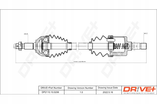 Приводной вал приводная citroen c5 08- l drive+ Цена