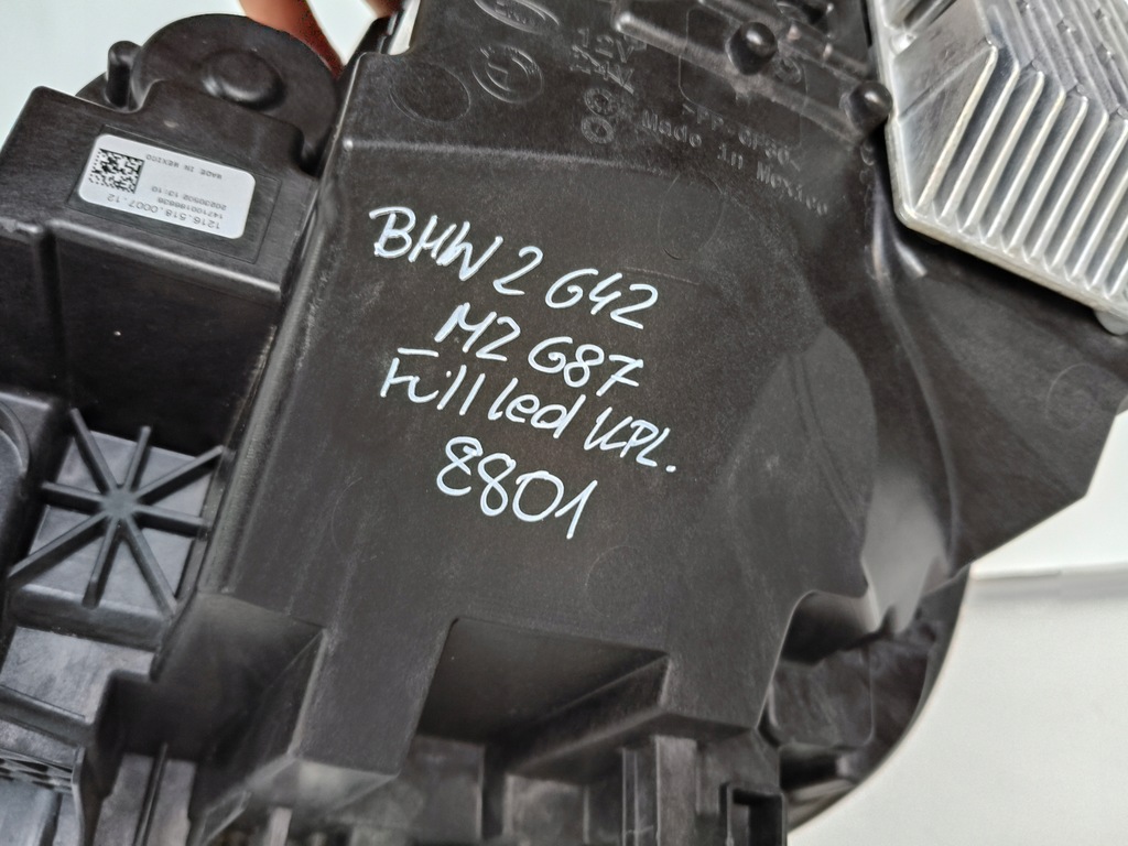 фото №8, Лампа права фара bmw 2 g42 m2 g87 full led shadow line тонована