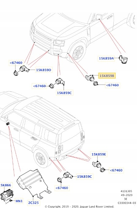 фото №4, Датчик pdc land rover new defender lr140873