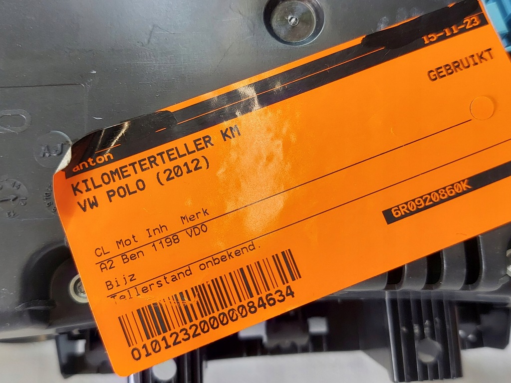 фото №9, Счетчик приборная панель vw polo 1.2 tsi 2012r 6r 6r0920860k