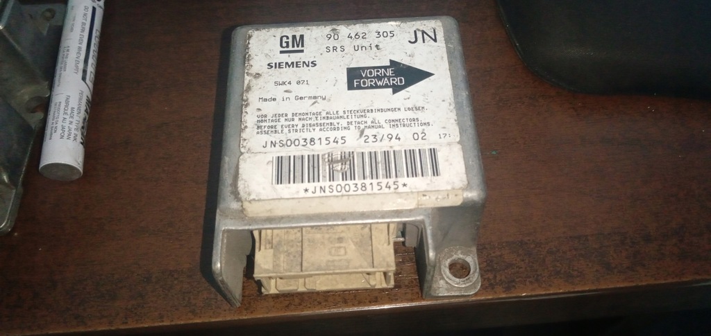 фото №1, Модуль датчик подушка безопасности opel 90462305